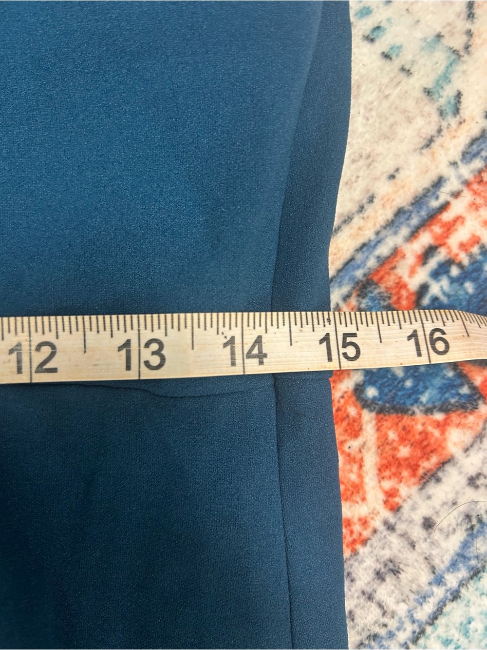 Strapless Teal Ruffle Midi Dress - Picture 6 of 8